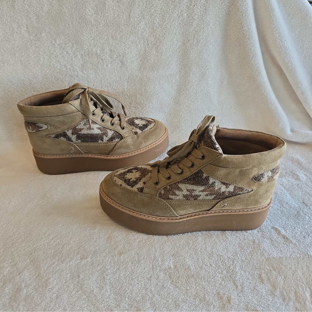 Zodiac Siona Platform Sneaker Bootie Desert Southwestern Aztec Pattern Sz 6.5M